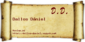 Dallos Dániel névjegykártya